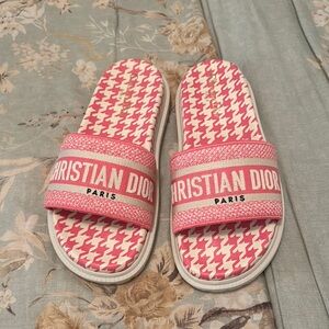 Authentic Christian Dior Pink Slide Sandals